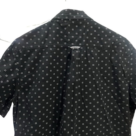 !SOLD! LEVEL TEN Black Patterned Men's Shirt Short Sleeve Button Down sz Medium - Picture 4 of 8